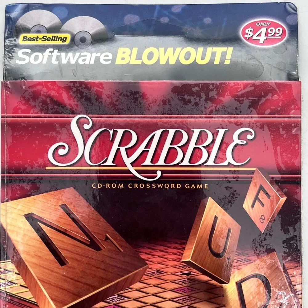 Scrabble CD-ROM Crossword Game Windows 95/98/ME Enhanced Features & Mini-Games